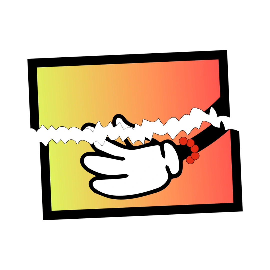 Gelber Sicherheits-Sticker mit Warnsymbol klebt gut sichtbar auf einer grauen Metallmaschine in einer Werkstatt