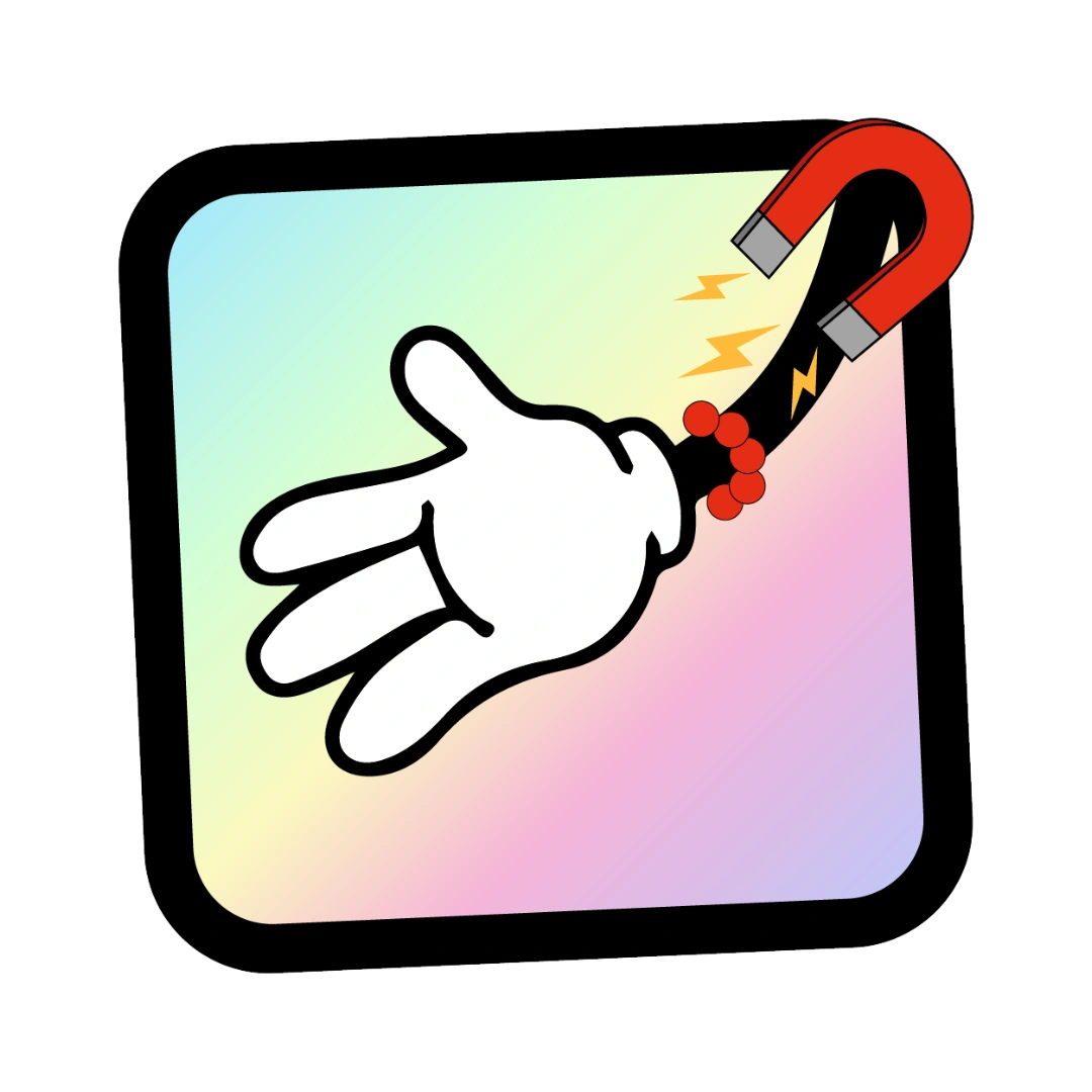 Rechteckiger Fotomagnet mit abgerundeten Ecken zeigt ein Familienfoto mit Regenbogen-Schimmer