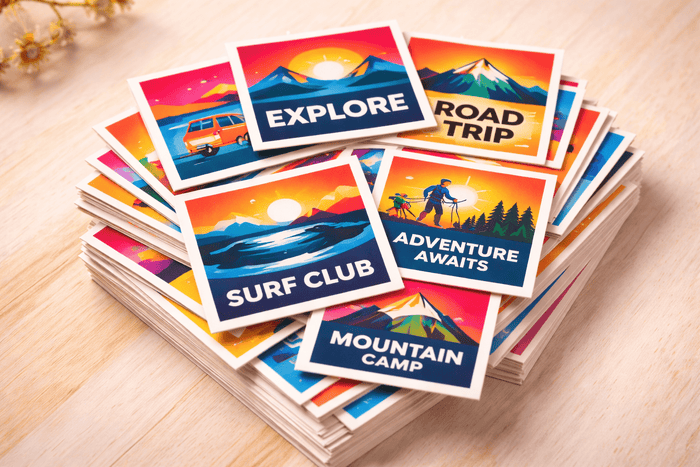 Sticker im Hologramm-Look