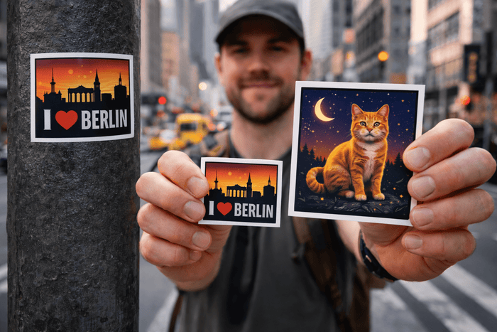 Sticker im Hologramm-Look
