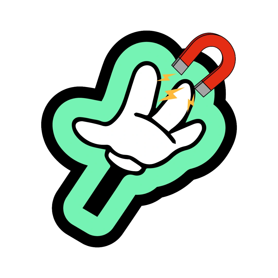 Ein gestanzter Glow-Fotomagnet in Form eines Geistes. Links sieht man ihn bei Tag, rechts leuchtet er grün im Dunkeln.