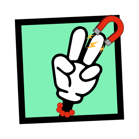 Ein quadratischer Glow-Fotomagnet neben einem Lichtschalter, der im Dunkeln als Orientierungshilfe dient.