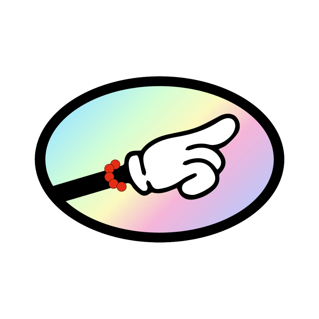 Ovaler Hologramm-Aufkleber auf einer Cremdose schimmert in Regenbogenfarben