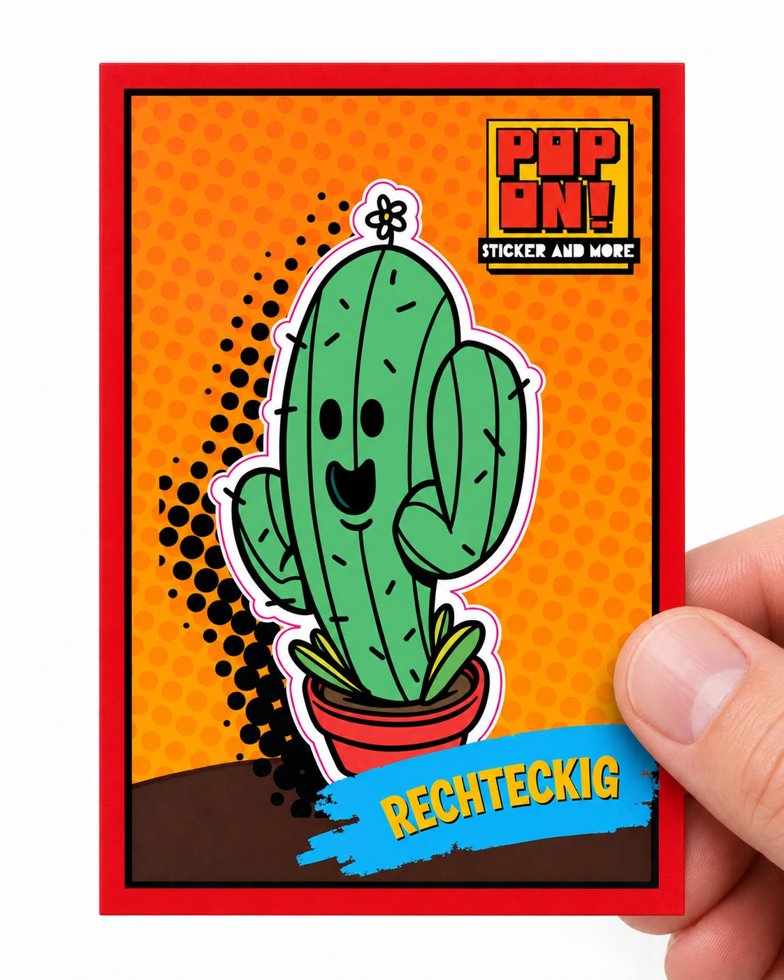 Rechteckige Sticker