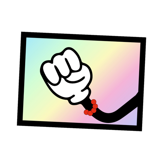 Rechteckiger Hologramm-Aufkleber dient als Verschluss-Siegel auf einem schwarzen Versandkarton