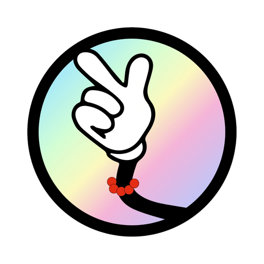 Runder Hologramm-Aufkleber verschließt einen Briefumschlag und glänzt metallisch