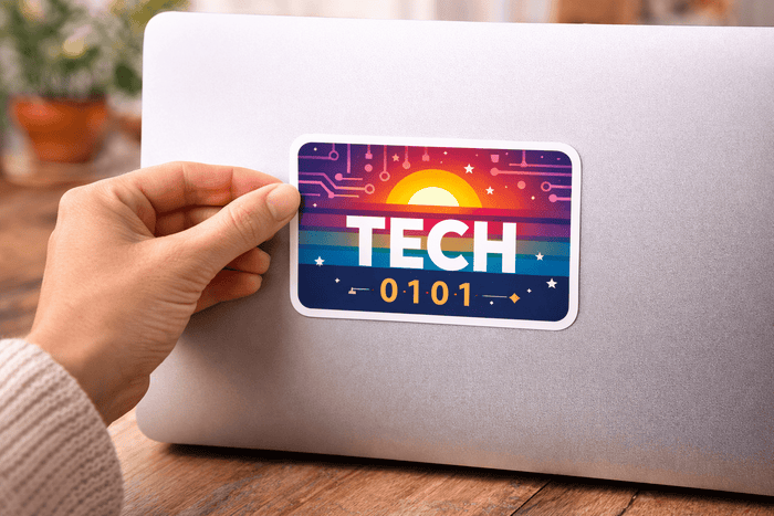 Sticker im Hologramm-Look