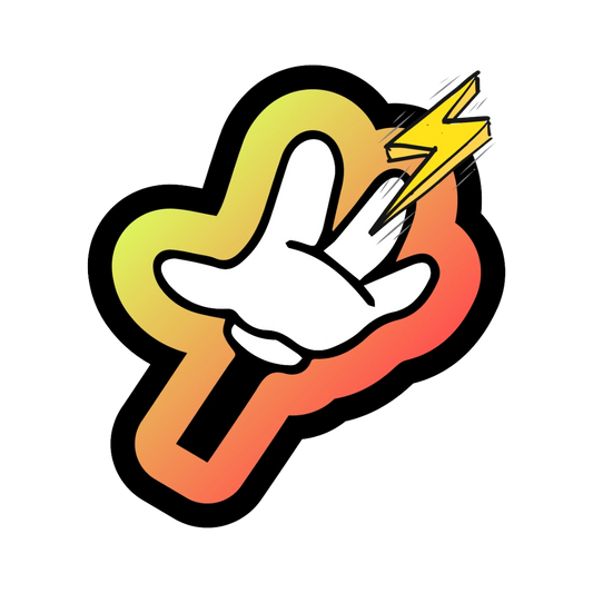 Gestanzter Warnaufkleber in Blitz-Form klebt fest auf einem rauen Maschinengehäuse und löst sich nicht ab