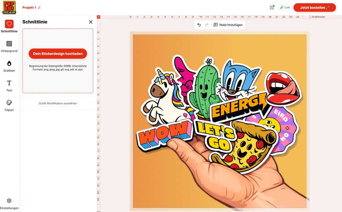 Deinen Sticker online gestalten