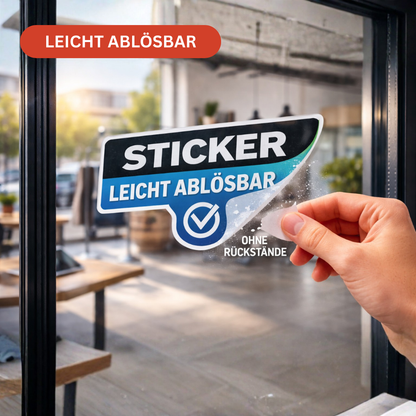 leicht ablösbare Sticker