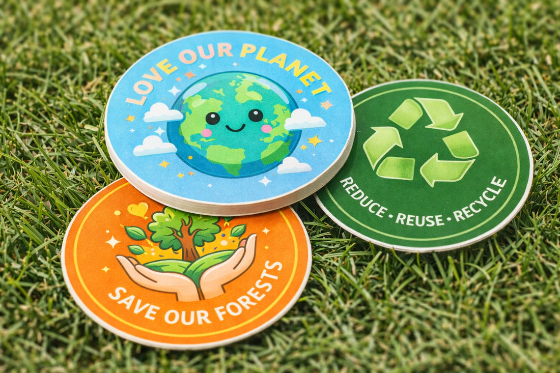 Holografische Sticker in der Hand