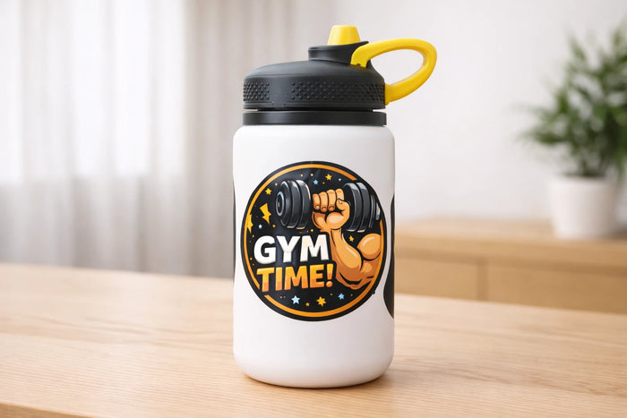 Runde Hologramm-Sticker auf Tisch