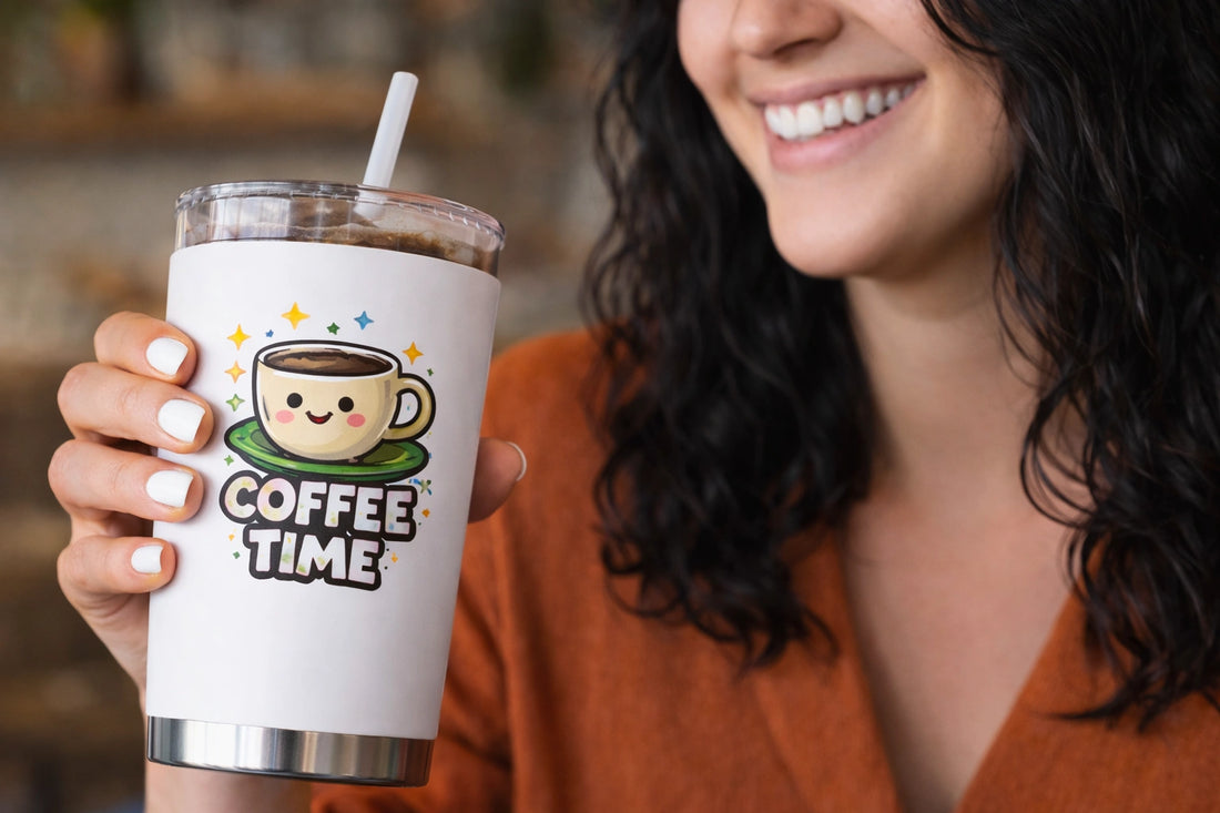 Holografische Sticker in der Hand