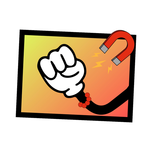 Ein rechteckiger Vinyl-Fotomagnet im Querformat hängt an einer Magnetwand und zeigt eine weite Landschaftsaufnahme in brillanten Farben.